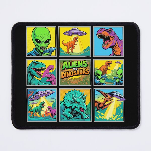 Item preview, Aliens vs Dinosaurs Retro Pop Art designed and sold by redsharkuk.