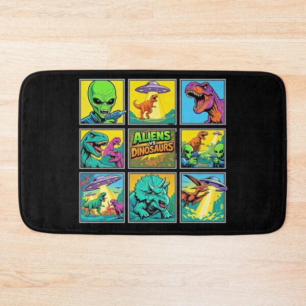 Item preview, Aliens vs Dinosaurs Retro Pop Art designed and sold by redsharkuk.