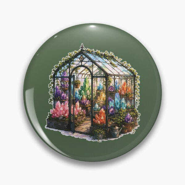 Item preview, Crystal Greenhouse Sticker for Crystal Lovers, Rock Collectors & Cozy Botanical Aesthetic designed and sold by SimplePoDesign.