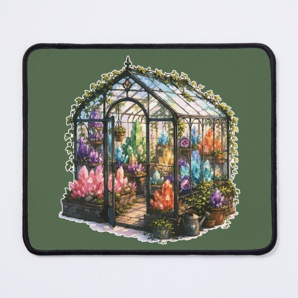 Item preview, Crystal Greenhouse Sticker for Crystal Lovers, Rock Collectors & Cozy Botanical Aesthetic designed and sold by SimplePoDesign.