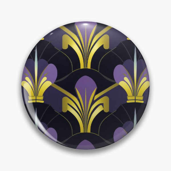 Item preview, Art Deco Purple And Golden Luxurious Pattern designed and sold by DEC02.