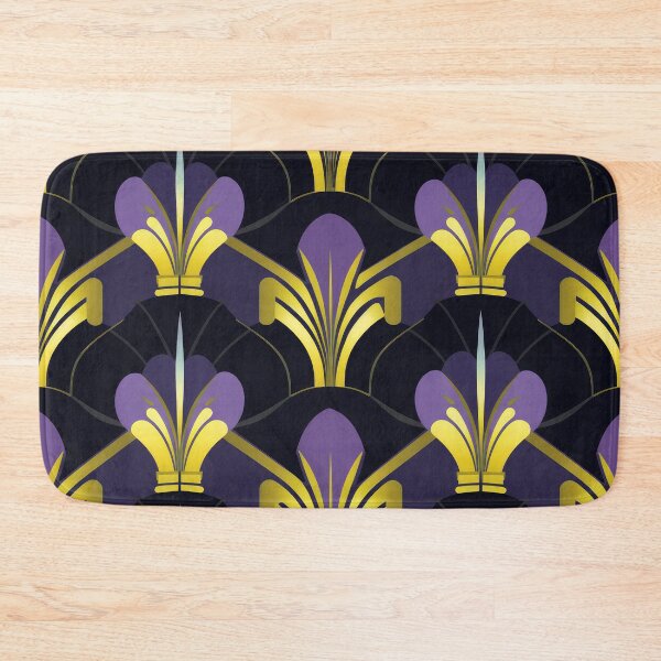 Item preview, Art Deco Purple And Golden Luxurious Pattern designed and sold by DEC02.