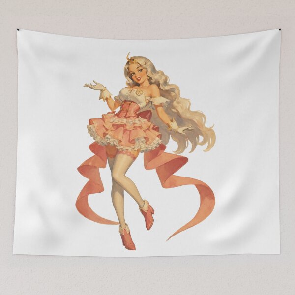 Item preview, Celestial Princess Pin-Up | Original Fantasy Vintage Illustration designed and sold by Cosplayvintage.