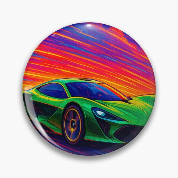 Item preview, Green Hypercar Sonic Boom - Abstract Neon Speed Art designed and sold by Nexus Space.