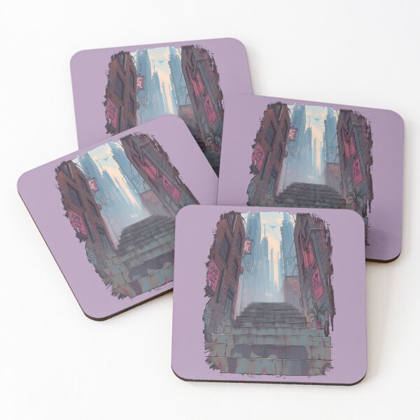 Item preview, Cyberpunk Street With No Girl Neo Tokyo Painterly Manga Art designed and sold by The Fine Print by BassAddict.