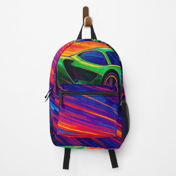 Item preview, Green Hypercar Sonic Boom - Abstract Neon Speed Art designed and sold by Nexus Space.