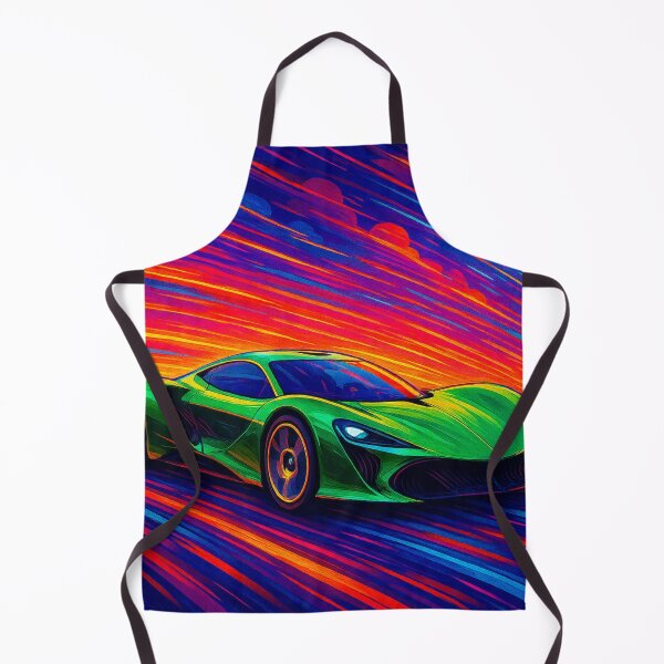 Item preview, Green Hypercar Sonic Boom - Abstract Neon Speed Art designed and sold by Nexus Space.