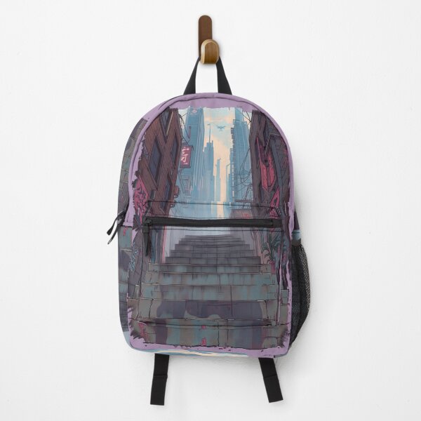 Item preview, Cyberpunk Street With No Girl Neo Tokyo Painterly Manga Art designed and sold by The Fine Print by BassAddict.