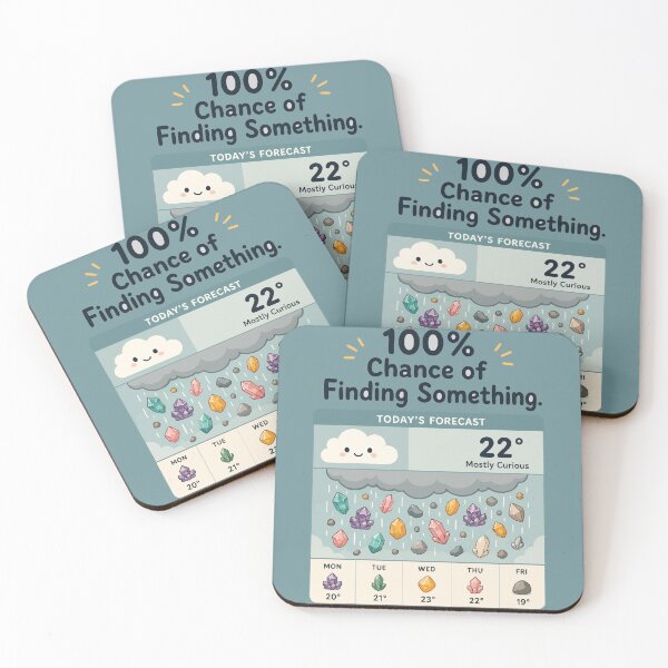 Item preview, 100% Chance of Finding Something Funny Rockhound Weather Sticker for Geology Lovers designed and sold by SimplePoDesign.