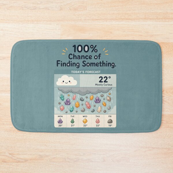 Item preview, 100% Chance of Finding Something Funny Rockhound Weather Sticker for Geology Lovers designed and sold by SimplePoDesign.