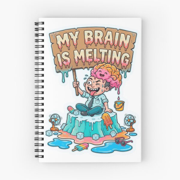 Item preview, My Brain Is Melting Funny Summer Sticker designed and sold by Imaginarium of Chaos falcon88 .