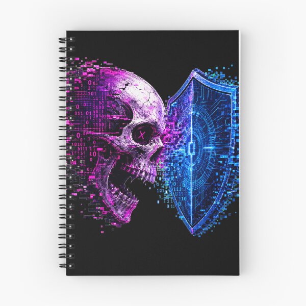 Item preview,  Adversarial Glitched Binary Conflict - Skull vs Shield Digital Art designed and sold by Uglyandcute.