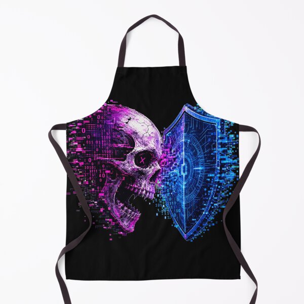 Item preview, Adversarial Glitched Binary Conflict - Skull vs Shield Digital Art designed and sold by Uglyandcute.