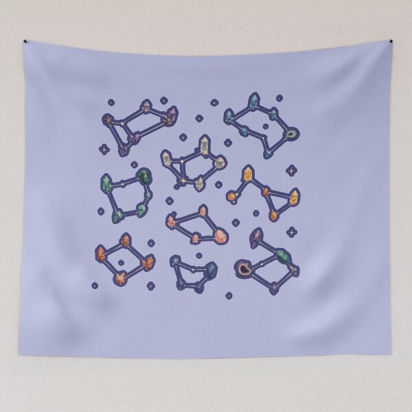 Item preview, Crystal Constellations Sticker Set Cute Zodiac Inspired Rockhound Astronomy Design designed and sold by SimplePoDesign.