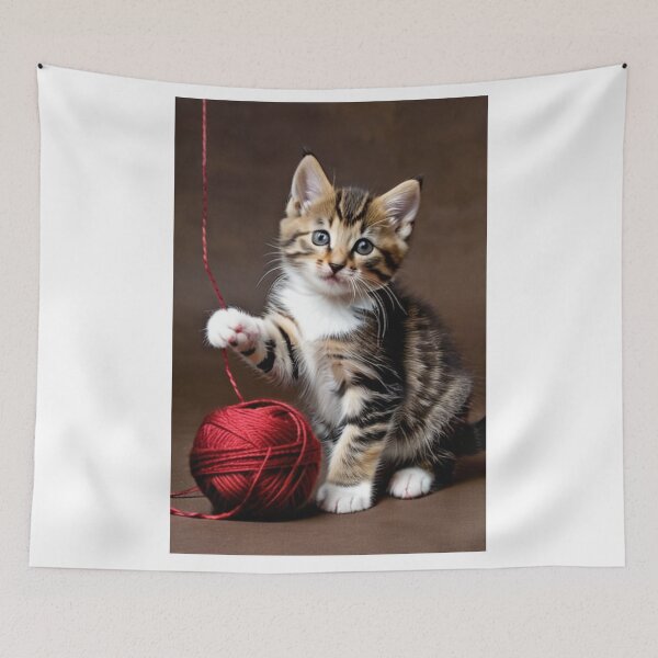 Item preview, Animals - Blue Eyed Tabby Kitten, Tender and Playful Portrait designed and sold by World-Pets.