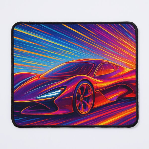 Item preview, Red Hypercar Hyperdrive - Abstract Neon Speed Art designed and sold by Nexus Space.