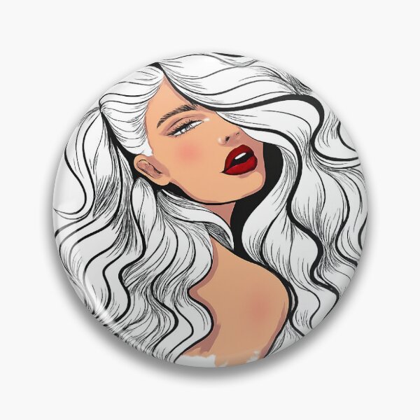 Item preview, Elegant White Hair Beauty Illustration | Fashion Woman Line Art | Modern Minimal Portrait designed and sold by Rogue Heart Collective™.