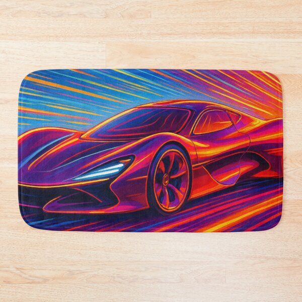 Item preview, Red Hypercar Hyperdrive - Abstract Neon Speed Art designed and sold by Nexus Space.