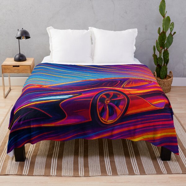 Item preview, Red Hypercar Hyperdrive - Abstract Neon Speed Art designed and sold by Nexus Space.