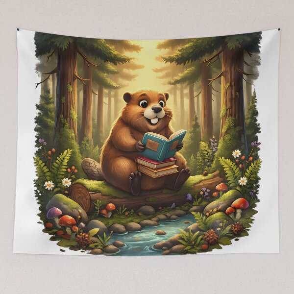 Item preview, Happy Beaver Adventures – Beaver Reading Books designed and sold by Clothes With Smiling Animals Walt Gral.