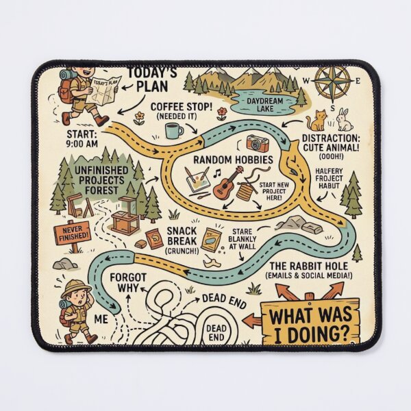 Item preview, Vintage ADHD Adventure Map Retro T-Shirt designed and sold by urbinet.