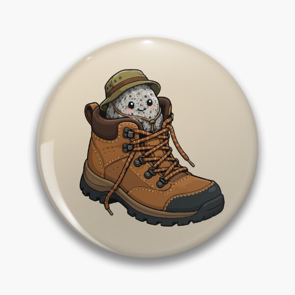 Item preview, Cute Rock in Hiking Boot Sticker Funny Rockhound Geology Adventure Design designed and sold by SimplePoDesign.