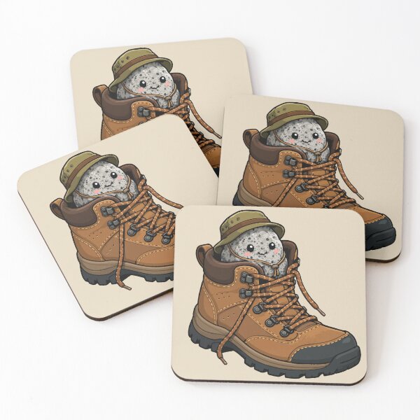 Item preview, Cute Rock in Hiking Boot Sticker Funny Rockhound Geology Adventure Design designed and sold by SimplePoDesign.
