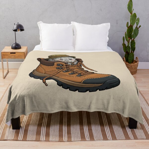 Item preview, Cute Rock in Hiking Boot Sticker Funny Rockhound Geology Adventure Design designed and sold by SimplePoDesign.