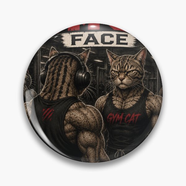 Item preview, Resting Gym Cat Face Funny Introvert Fitness Vintage Gift designed and sold by Digistore1221.