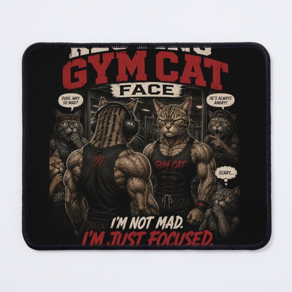 Item preview, Resting Gym Cat Face Funny Introvert Fitness Vintage Gift designed and sold by Digistore1221.