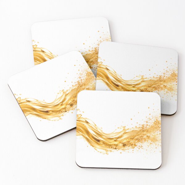 Item preview, Golden Flow – Abstract Liquid Light Art designed and sold by bauschberts.