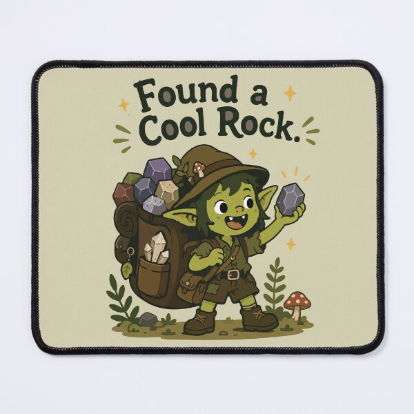 Item preview, Found a Cool Rock Funny Goblin Rockhound Sticker Cute Geology Crystal Collector Gift designed and sold by SimplePoDesign.