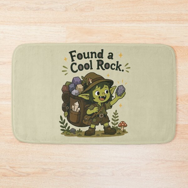 Item preview, Found a Cool Rock Funny Goblin Rockhound Sticker Cute Geology Crystal Collector Gift designed and sold by SimplePoDesign.