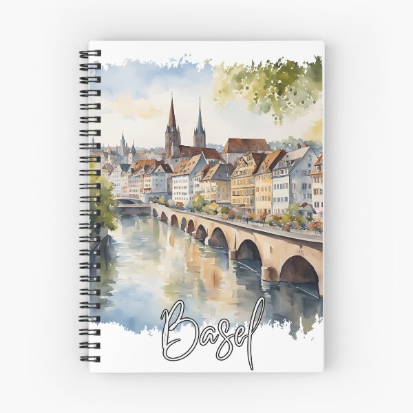 Item preview, Watercolor of Basel, Basel Switzerland designed and sold by Dressyourflag.