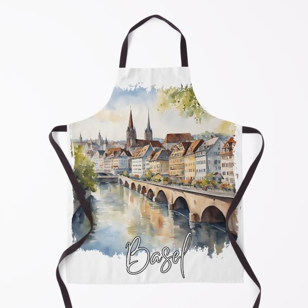 Item preview, Watercolor of Basel, Basel Switzerland designed and sold by Dressyourflag.