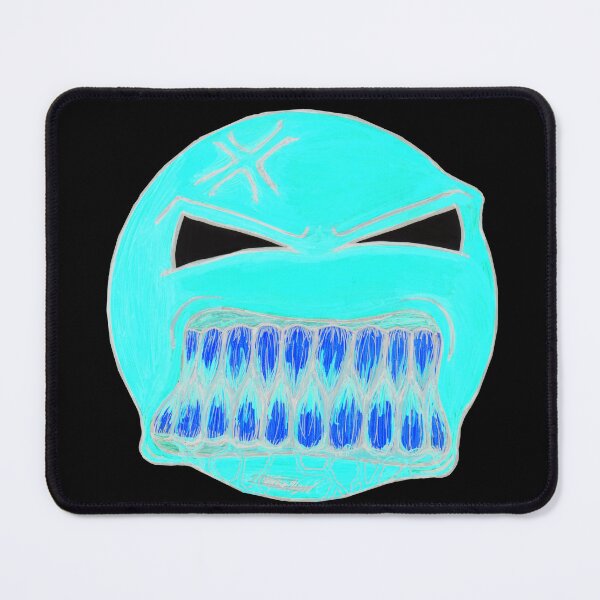 Item preview, Angry Face Scar-E-Moji - Inverted Neon Edition designed and sold by Grimmlar.