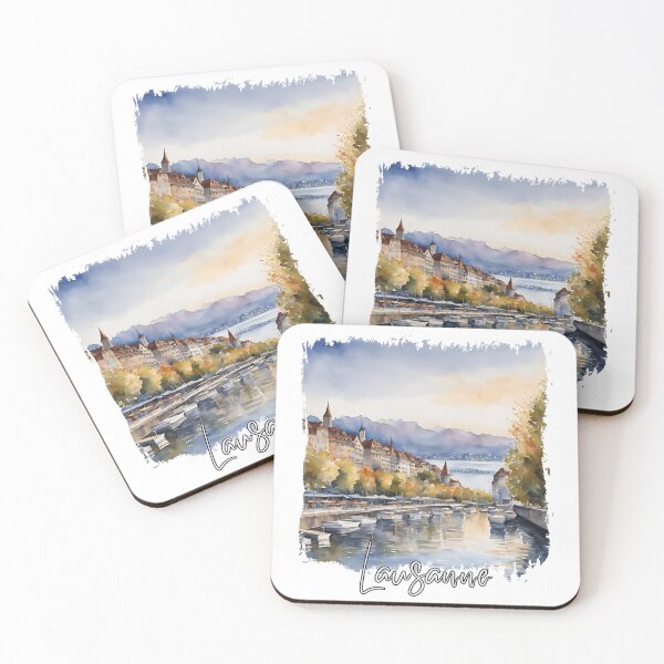 Item preview, Watercolor of Lausanne, Lausanne Switzerland designed and sold by Dressyourflag.