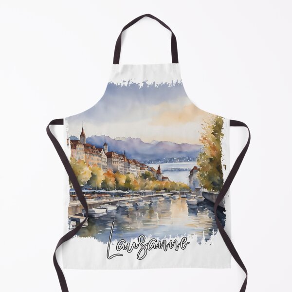 Item preview, Watercolor of Lausanne, Lausanne Switzerland designed and sold by Dressyourflag.