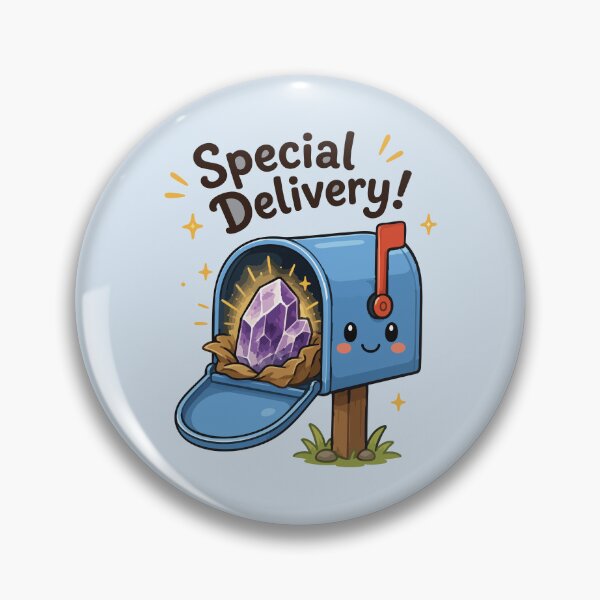 Item preview, Special Delivery Funny Crystal Mailbox Sticker Cute Rockhound Geology Collector Gift designed and sold by SimplePoDesign.