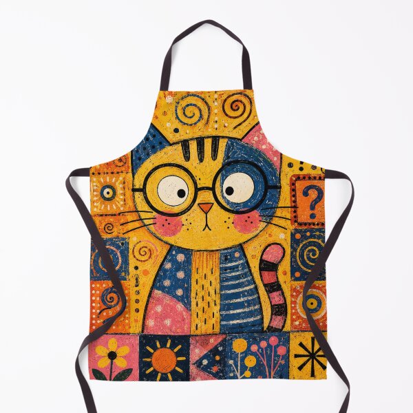 Item preview, Whimsical Folk Art Curious Cat designed and sold by Pure Craft.