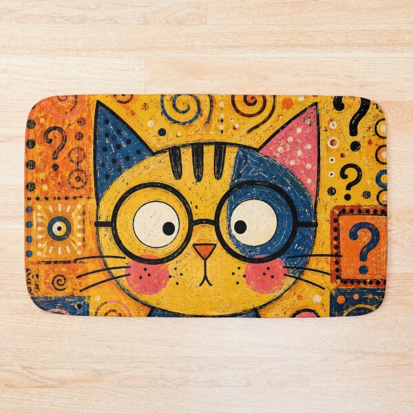 Item preview, Whimsical Folk Art Curious Cat designed and sold by Pure Craft.