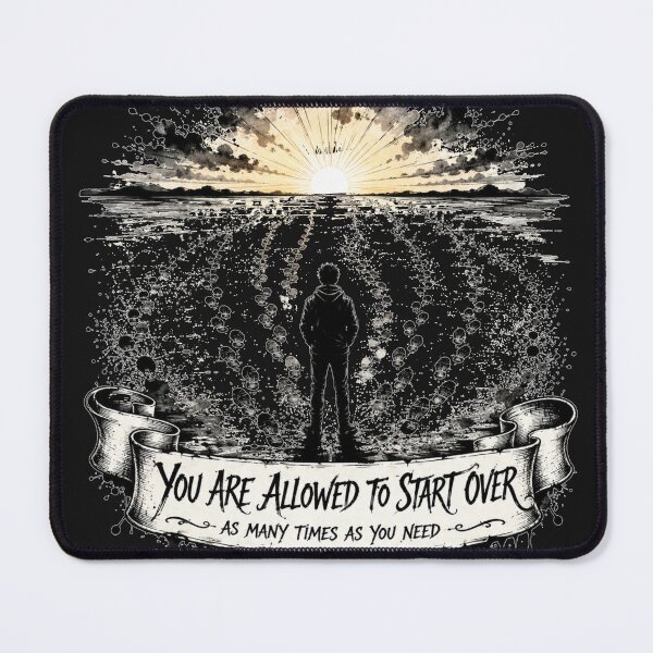 Item preview, You Are Allowed To Start Over As Many Times As You Need Sunrise Footprints Art Gift for Anyone designed and sold by Nightarel.