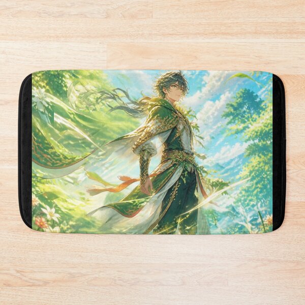 Item preview, Fantasy Forest Guardian Anime Nature Art | Magical Green Warrior | Dreamy Woodland Adventure Illustration designed and sold by DervoTeck2767.