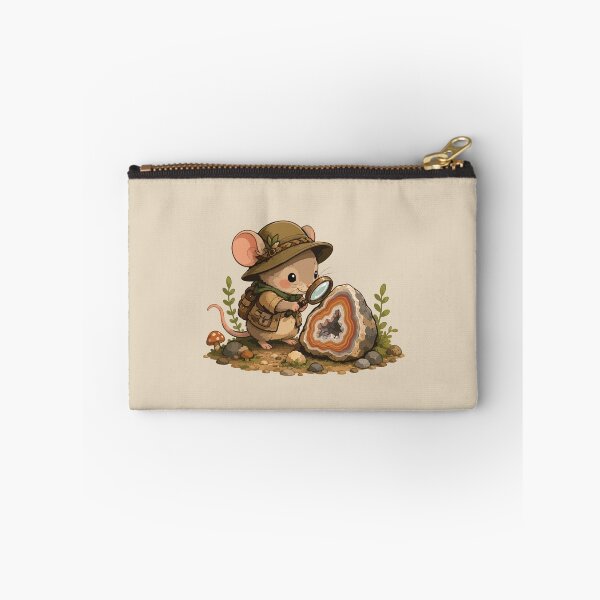 Item preview, Cute Rockhound Mouse Sticker Geology Explorer Mouse Agate Crystal Collector Gift designed and sold by SimplePoDesign.