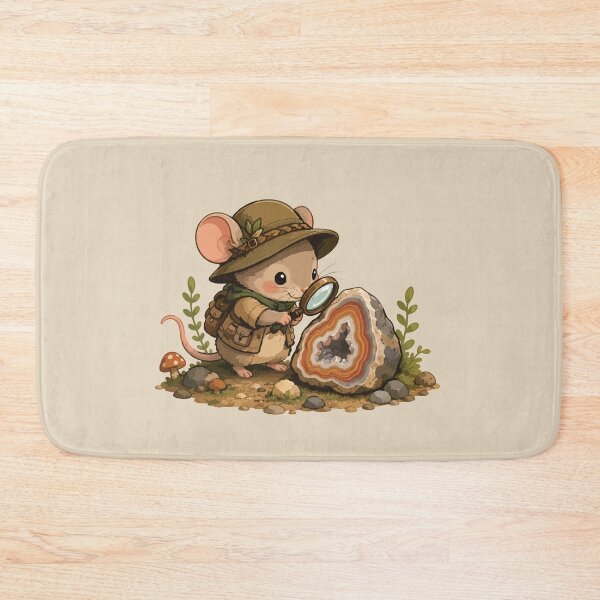 Item preview, Cute Rockhound Mouse Sticker Geology Explorer Mouse Agate Crystal Collector Gift designed and sold by SimplePoDesign.
