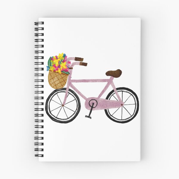Item preview, Pink Floral Bicycle Watercolor Illustration designed and sold by سله أرت.