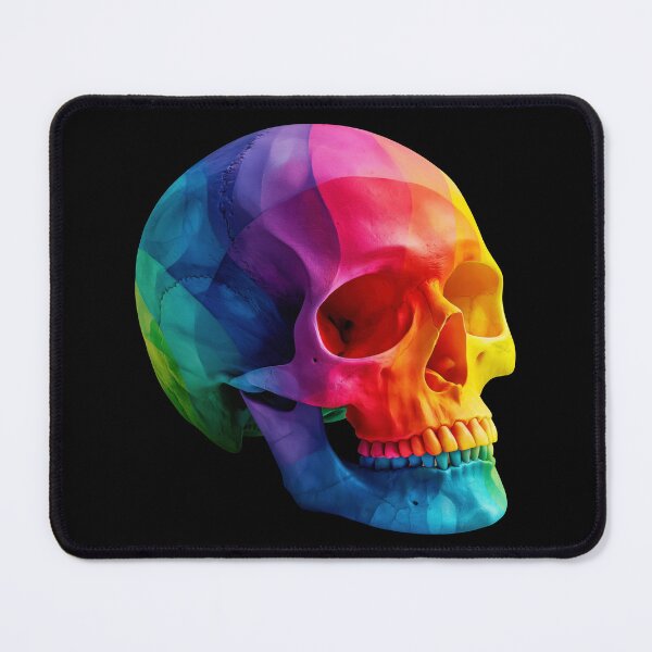 Item preview, Colorful Rainbow Skull Anatomy Art | Vibrant Medical Skeleton Illustration 2 designed and sold by WordPlayStudio.