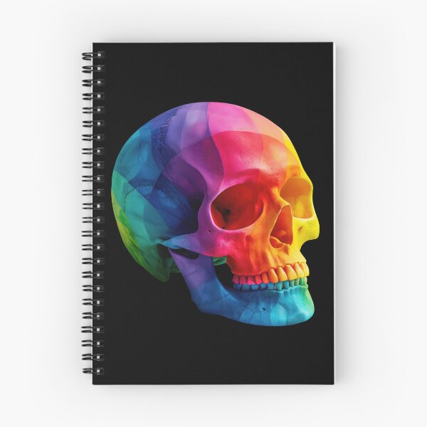Item preview, Colorful Rainbow Skull Anatomy Art | Vibrant Medical Skeleton Illustration 2 designed and sold by WordPlayStudio.