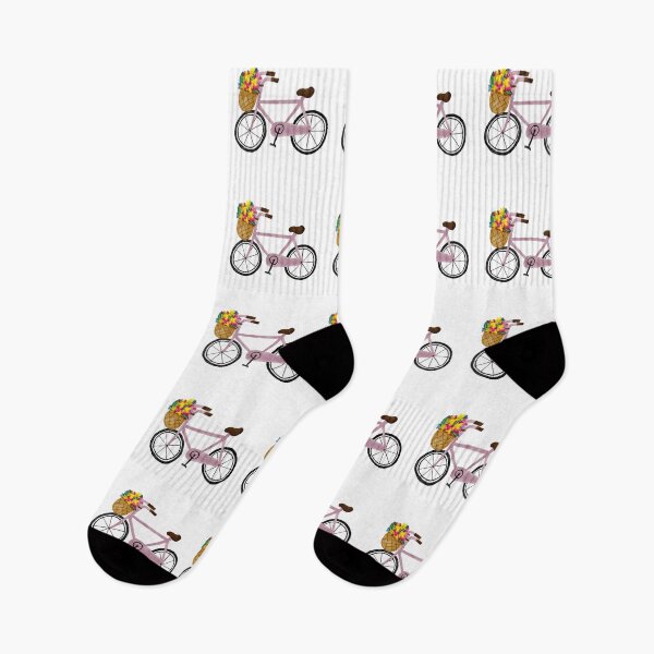 Item preview, Pink Floral Bicycle Watercolor Illustration designed and sold by     Sela Art .