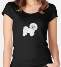 Bichon Frise dog Women's Fitted Scoop T-Shirt